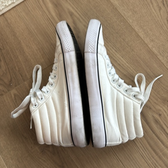 White Mid Rise Sneakers - Picture 2 of 4